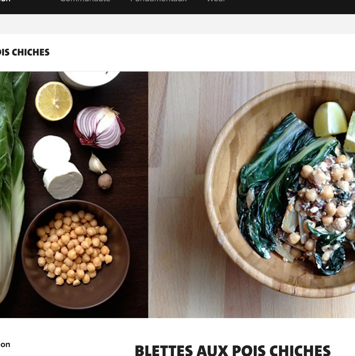 BLETTES AUX POIS CHICHES