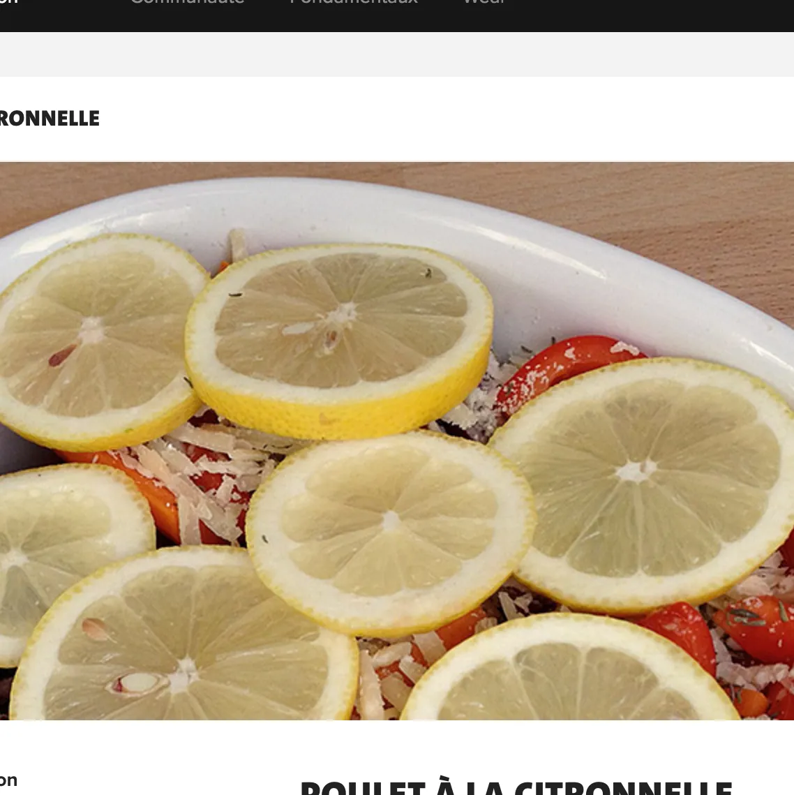 POULET A LA CITRONNELLE