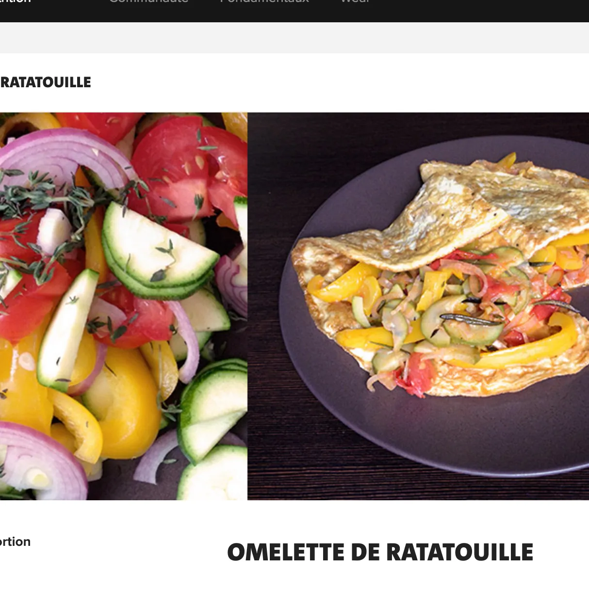 OMELETTE DE RATATOUILLE