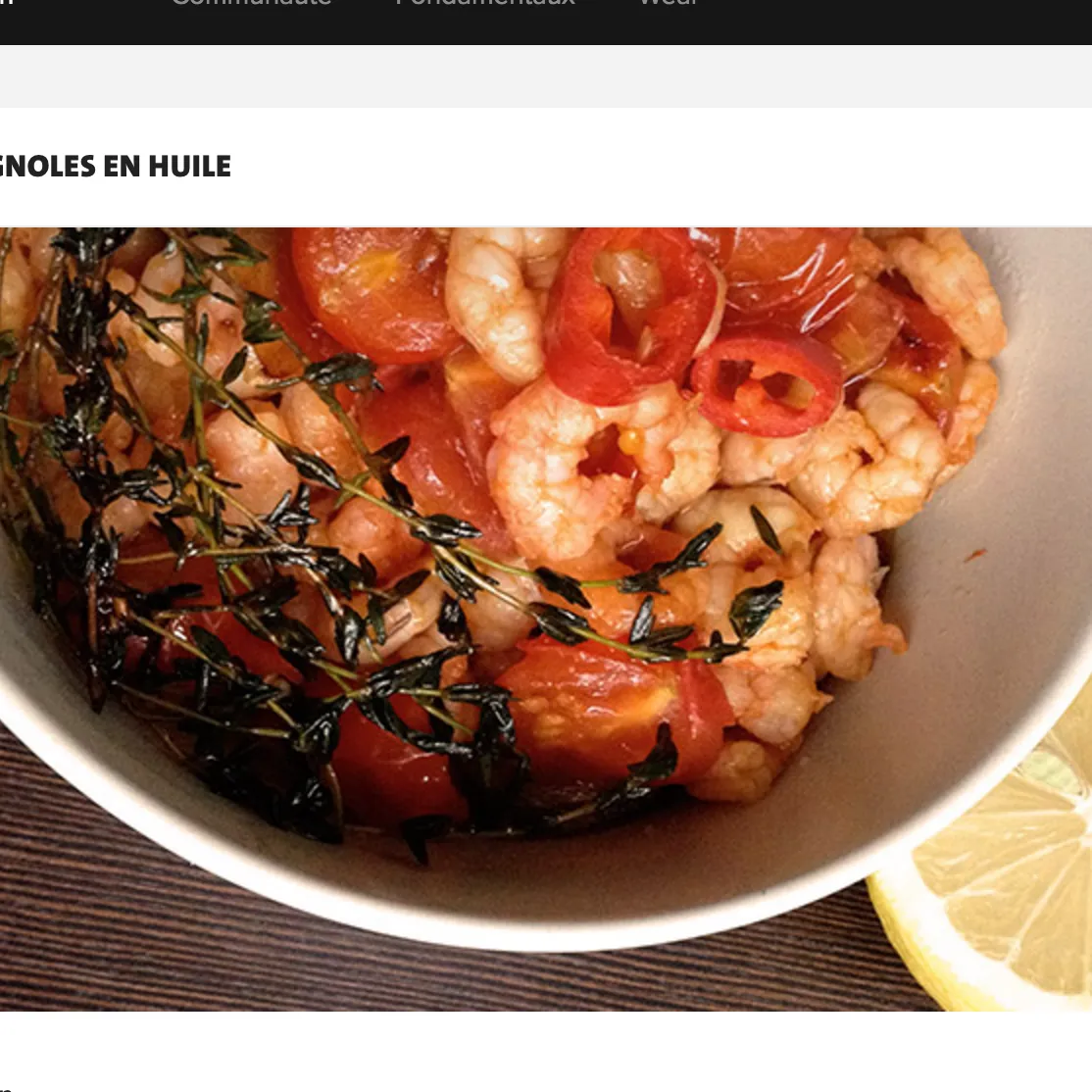 CREVETTES ESPAGNOLES EN HUILE